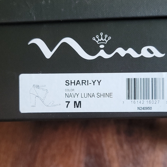 Navy with sparkle sandals - Picture 3 of 4